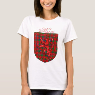 T-shirt Sinclair Tartan Scottish Plaid Lion Rampant