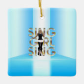 T-SHIRT Sing Girl Sing Keramisch Ornament (Voorkant)