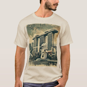 T-shirt Singapore Merlion Marina Bay Sands