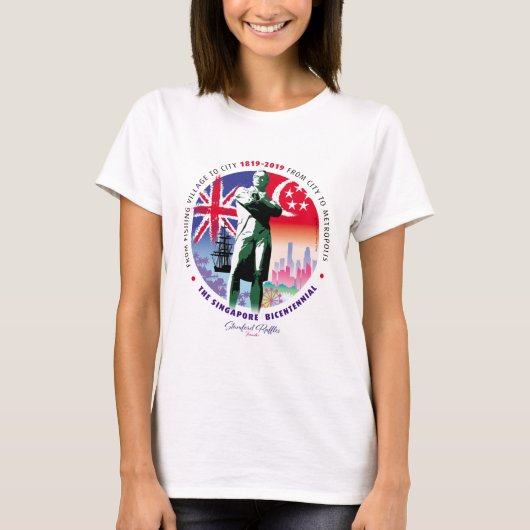 T-shirt Singapour Bicentennial v2 - Light Fabric (Devant)