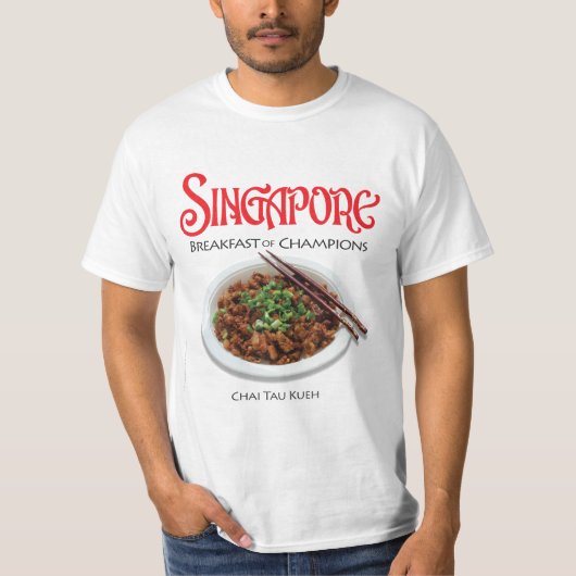 T-shirt Singapour Chai Tau Kueh - Tissu léger (Devant)