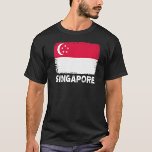 T-shirt Singapour Drapeau Soutien Singapour Personnes Sing
