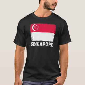 T-shirt Singapour Drapeau Soutien Singapour Personnes Sing