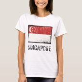 T-shirt Singapour grunge (Devant)