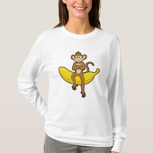 T-shirt Singe à la banane (Devant)
