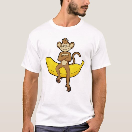T-shirt Singe à la banane (Devant)