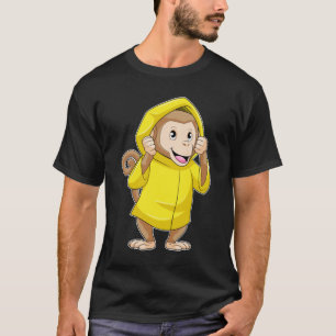 T-shirt Singe à la pluie avec Raincoat