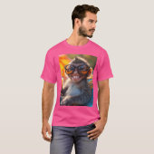 T-shirt Singe à lunettes de soleil (Devant entier)