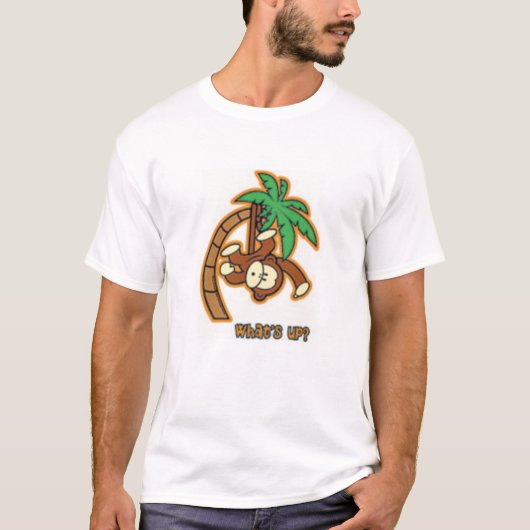 T-shirt Singe accrochant (Devant)