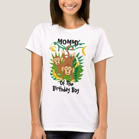 T-shirt Singe Anniversaire Chemise Maman Singe Anniversair (Devant)