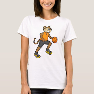 T-shirt Singe au basketball