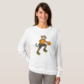 T-shirt Singe au basketball (Devant entier)