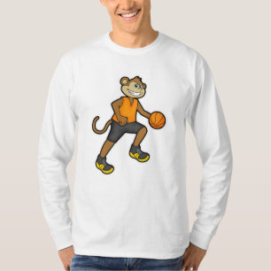 T-shirt Singe au basketball