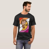 T-shirt Singe Avec Banana Pride Drapeau Lesbien Lgbtq Fièr (Devant entier)