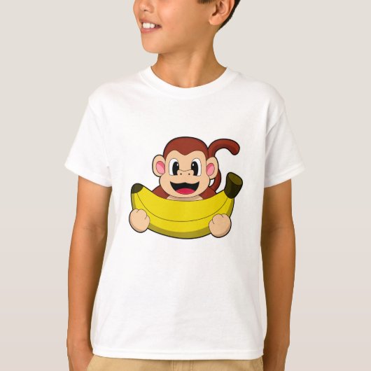 T-shirt Singe avec banane (Devant)