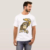 T-shirt singe-avec-banane (Devant entier)