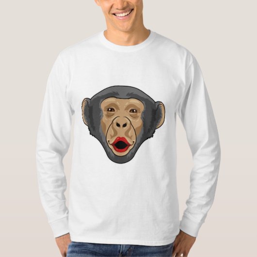 T-shirt Singe avec bouche baisée (Devant)