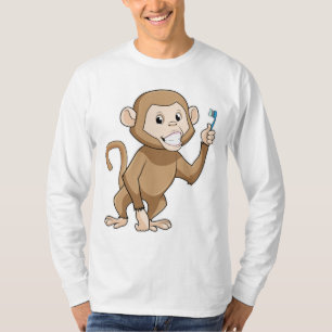 T-shirt Singe avec brosse à dents