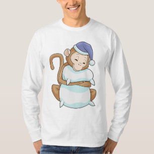 T-shirt Singe avec Coussin et tête de lit