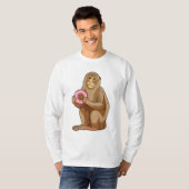 T-shirt Singe avec Donut (Devant entier)