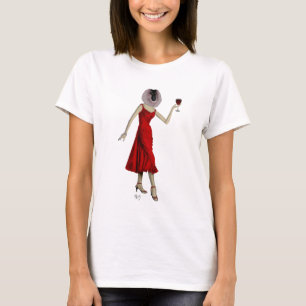 T-shirt Singe avec du vin