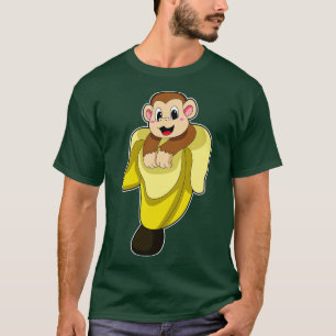 T-shirt Singe avec écorce de banane