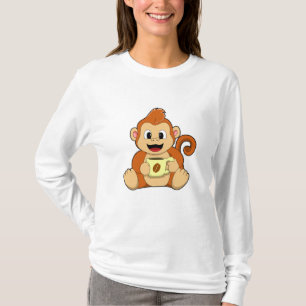 T-shirt Singe avec la coupe du café