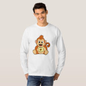 T-shirt Singe avec la coupe du café (Devant entier)