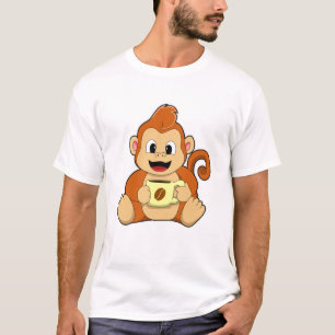 T-shirt Singe avec la coupe du café