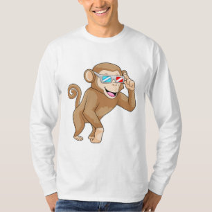 T-shirt Singe avec lunettes