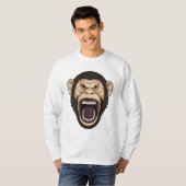 T-shirt Singe avec poils noirs (Devant entier)