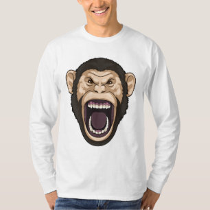 T-shirt Singe avec poils noirs