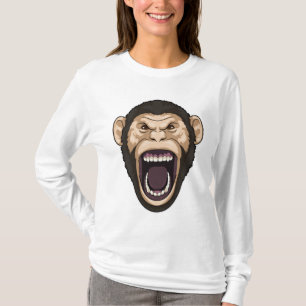 T-shirt Singe avec poils noirs