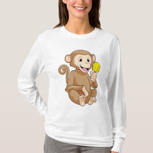 T-shirt Singe avec Popsicle (Devant)