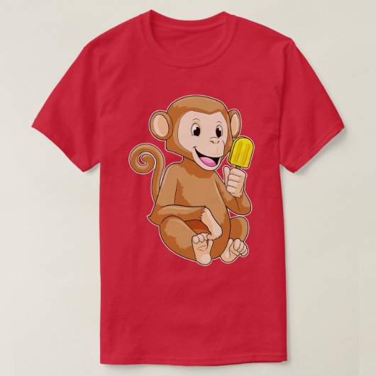 T-shirt Singe avec Popsicle (Design devant)