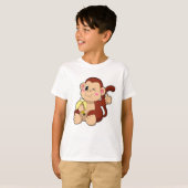 T-shirt Singe bébé avec banane (Devant entier)