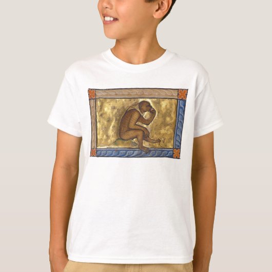 T-shirt Singe bestiaire médiéval c. 1270 (Devant)