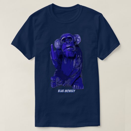 T-shirt Singe bleu (Design devant)