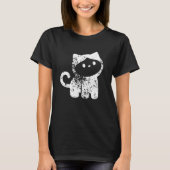 T-shirt Singe branlant dans un costume de chat minimal (Devant)