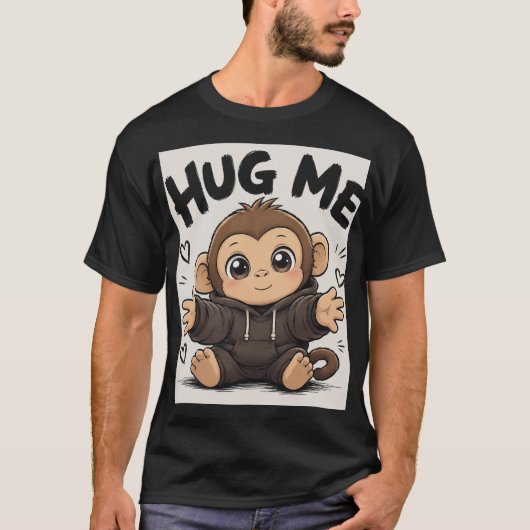 T-shirt Singe câlin (Devant)