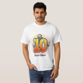 T-Shirt Singe Chaussette Numéro 10 (Devant entier)