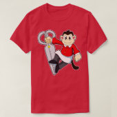 T-shirt Singe comme coiffeur avec ciseaux (Design devant)