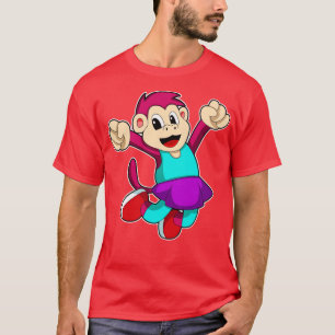 T-shirt Singe comme fille avec jupe