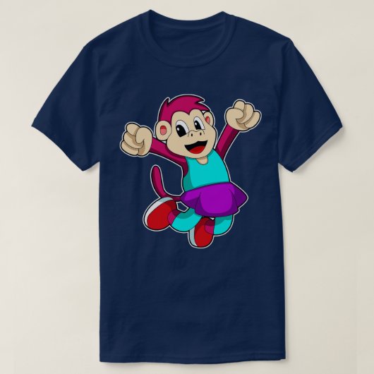 T-shirt Singe comme fille avec jupe (Design devant)