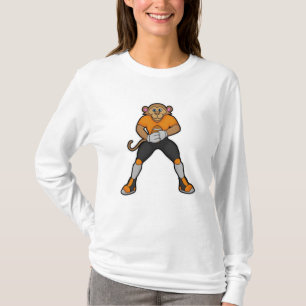 T-shirt Singe comme joueur de football avec football