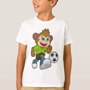 T-shirt Singe comme joueur de football avec Soccer