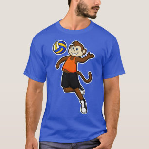 T-shirt Singe comme joueur de volleyball avec volleyball