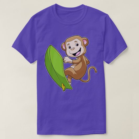 T-shirt Singe comme surfeur avec Surfer (Design devant)