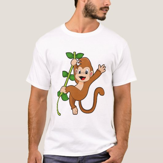 T-shirt Singe dans la jungle (Devant)