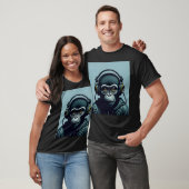T-shirt Singe dans les écouteurs (Unisexe)